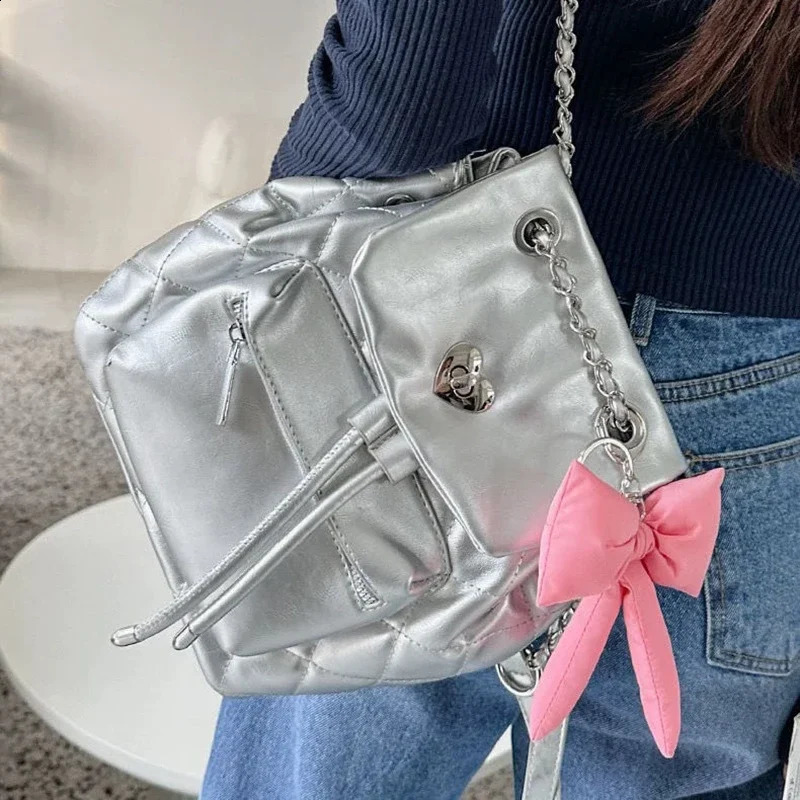 Cute 3D filled bow keychain Y2K sponge bow keychain charm fashionable pink pocket pendant backpack hanging jewelry decoration 240914