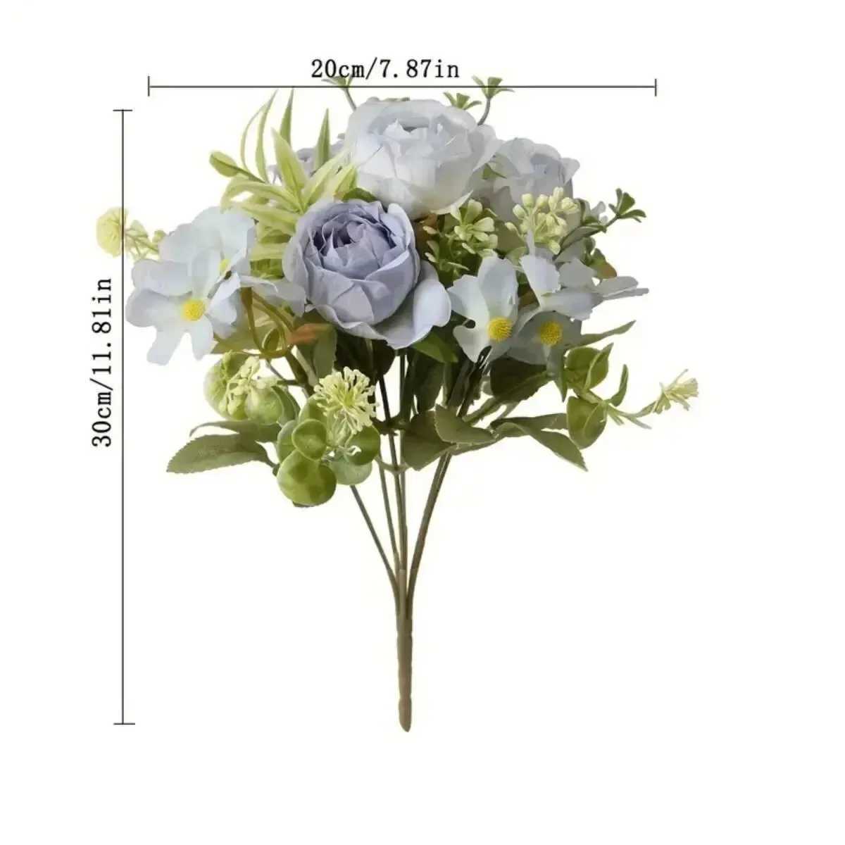 Rose artificial flower bouquet silk fake flower used for home room decoration party garden wedding decoration outdoor DIY vase decorationX240910