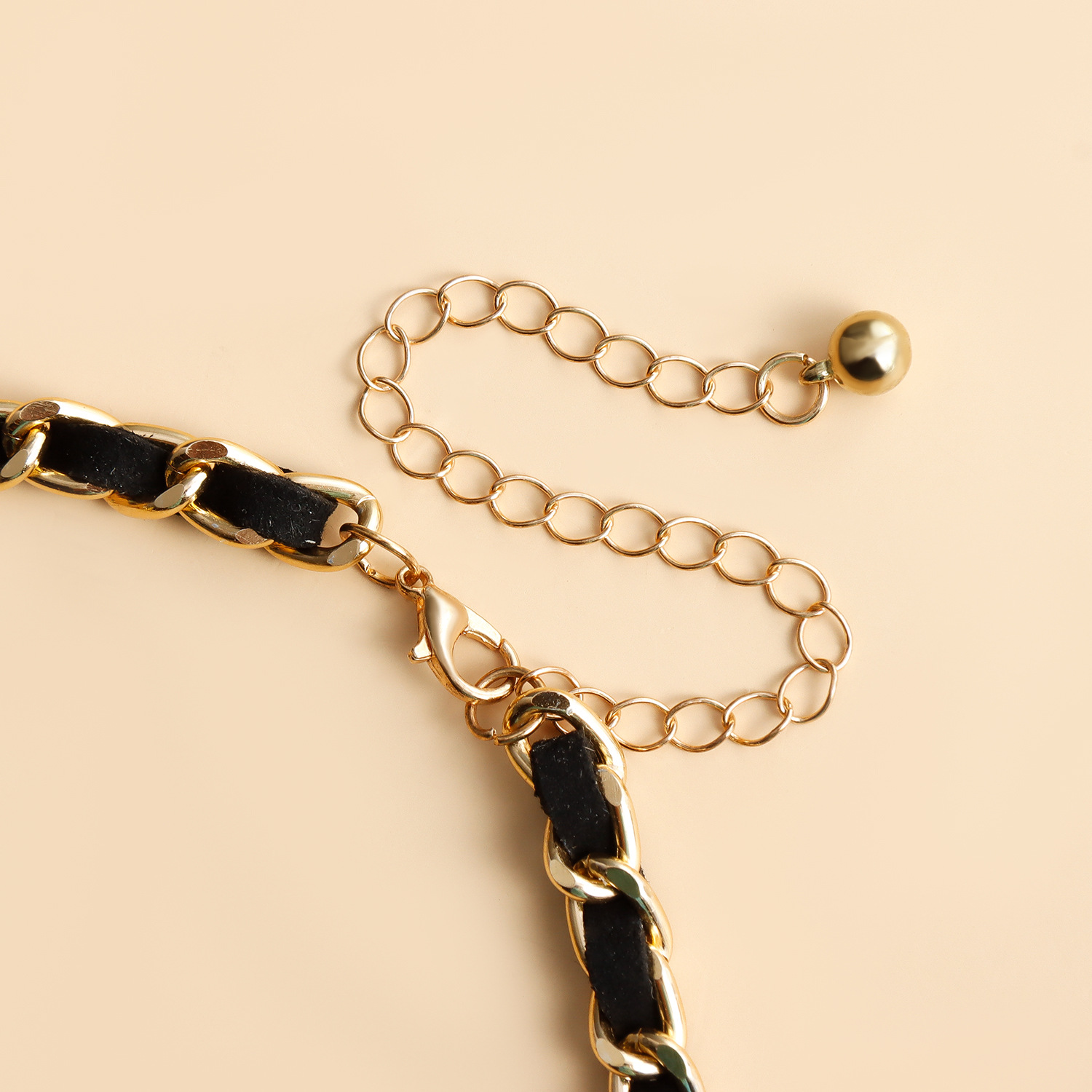 Fashion Trend Bead Tassel Heart Pendants Choker Necklace For Women Gold Plated Zinc Alloy Layered Chain Crystal Luxury Party Birthday Gifts Jewelry