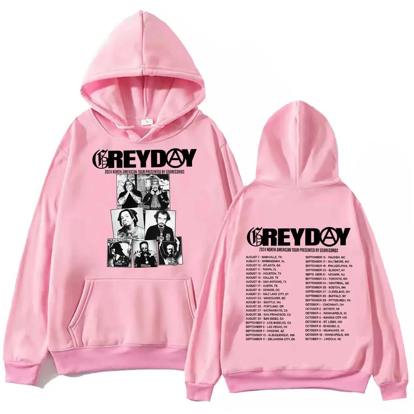 Suicideboys Grey Day 2024 Tour Hoodie Man Woman Harajuku Hip Hop Pullover Tops Sweatshirt Music Fans GiftX240909