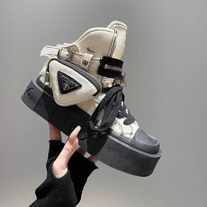 Women's Punk Gothic Ankle Boots Fashion Cowboy Knight Boot Denim Canvas Shoes dh911125171