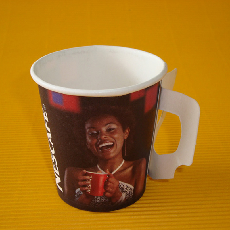 Paper cups tailor-made disposable hot drink cups with handles wholesale custom-made disposable cups commercial packaging 1000 pcs per piece