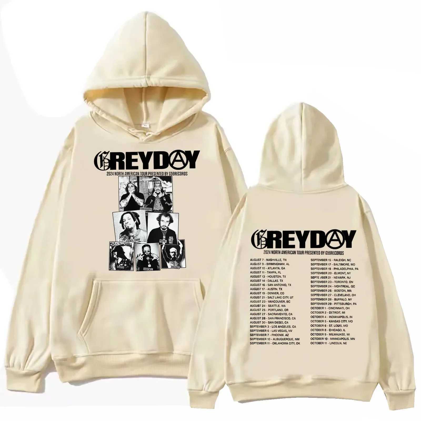 Suicideboys Grey Day 2024 Tour Hoodie Man Woman Harajuku Hip Hop Pullover Tops Sweatshirt Music Fans GiftX240909