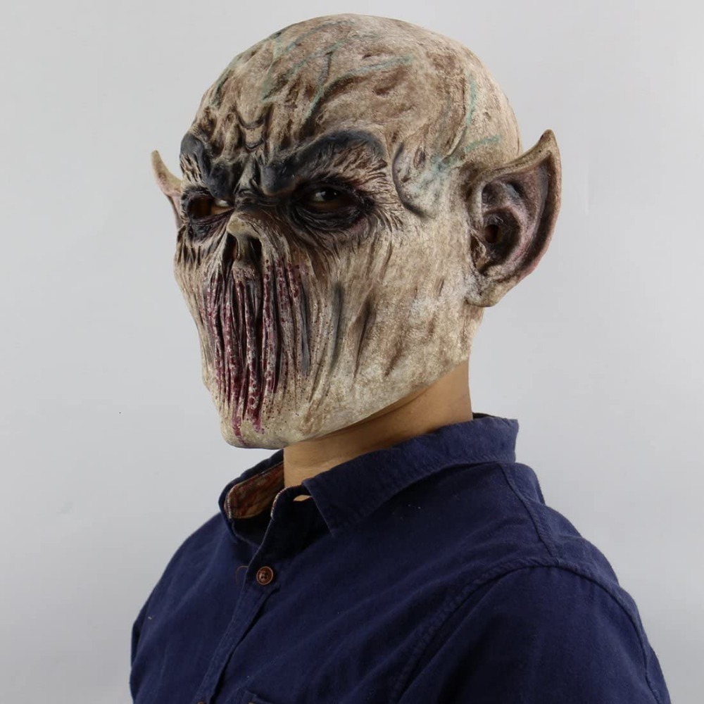 New Scary Halloween Mask Alien Killer Fork Monster Party Decor Zombie Devil Mas Creepy Biochemical Vampire Costumer Cosplay Props