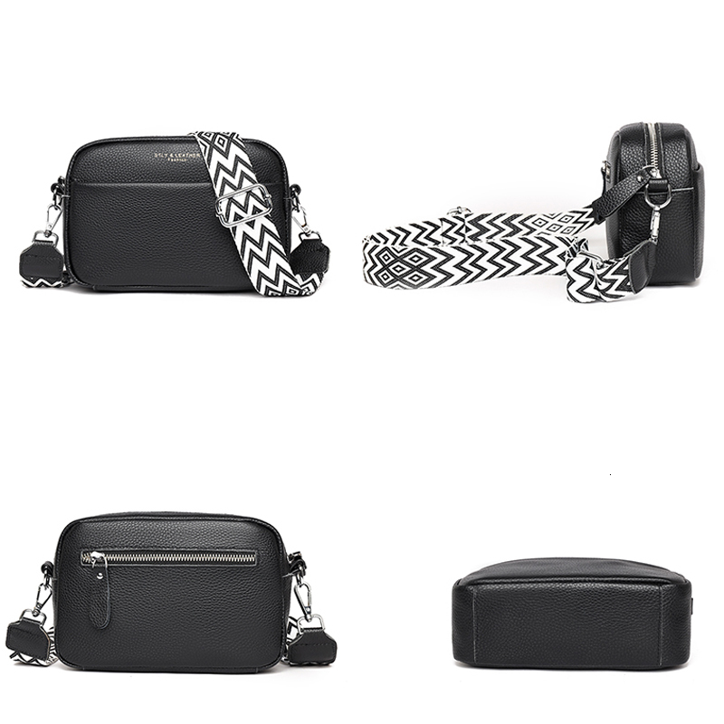 Genuine Cowhide Ladies Shoulder Bag Famous Brand Designer Lady Messenger Square Bags Casual Fashion Girl Handbags Wallets Sac New Free Delivery Design