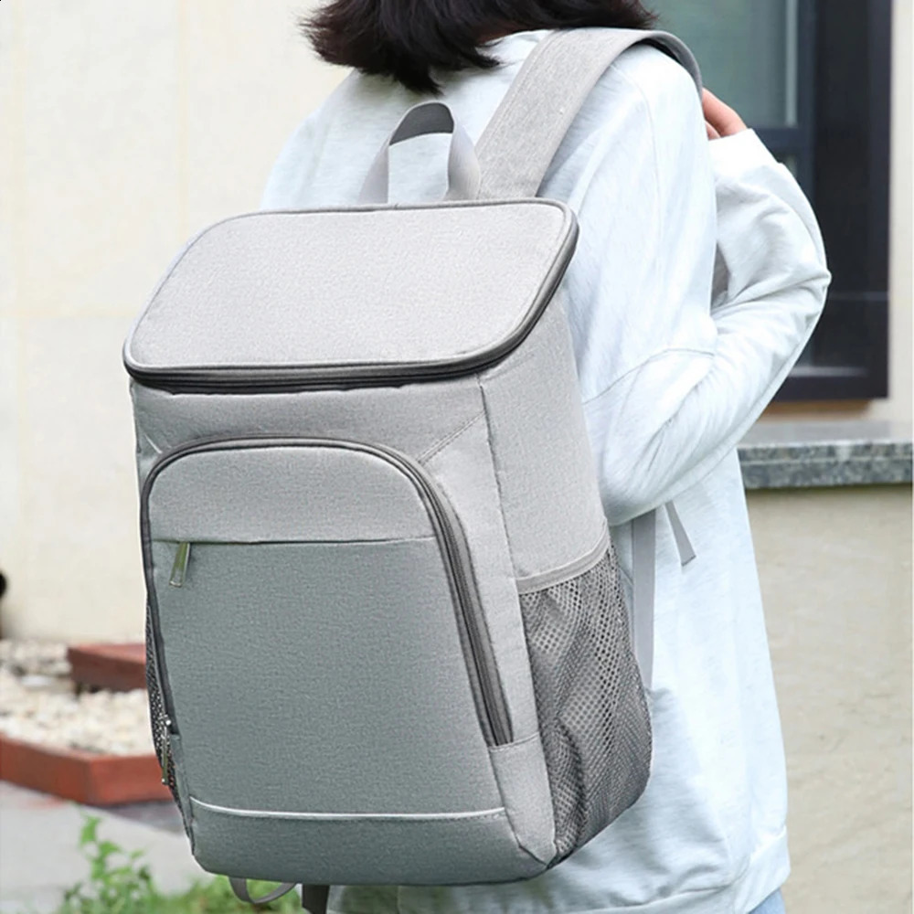 30L cooler backpack leak proof insulated lunch bag Oxford cloth outdoor camping hiking picnic beach 240910