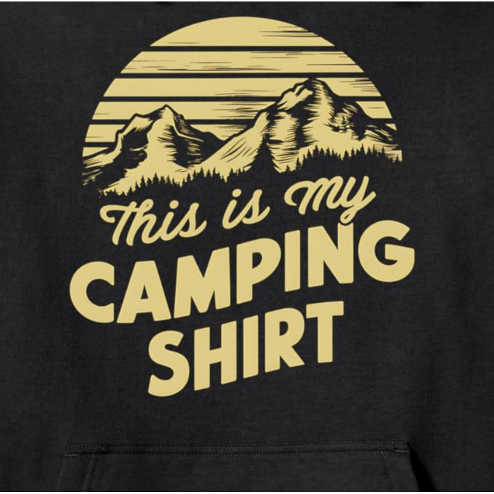Long Sleeve Shirts for Men sweatshirt Camping Mountain Sunset My Camping Tee Design Pullover Hoodie T shirt Tee Streetwear Casual tops clothes