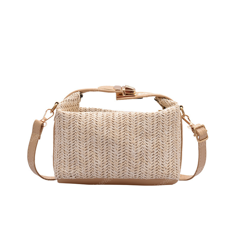Straw Bags for Women 2024 - Designer Summer Beach Tote Shoulder Handbag, Casual Crossbody Travel Shopping Purse, Ladies Gift