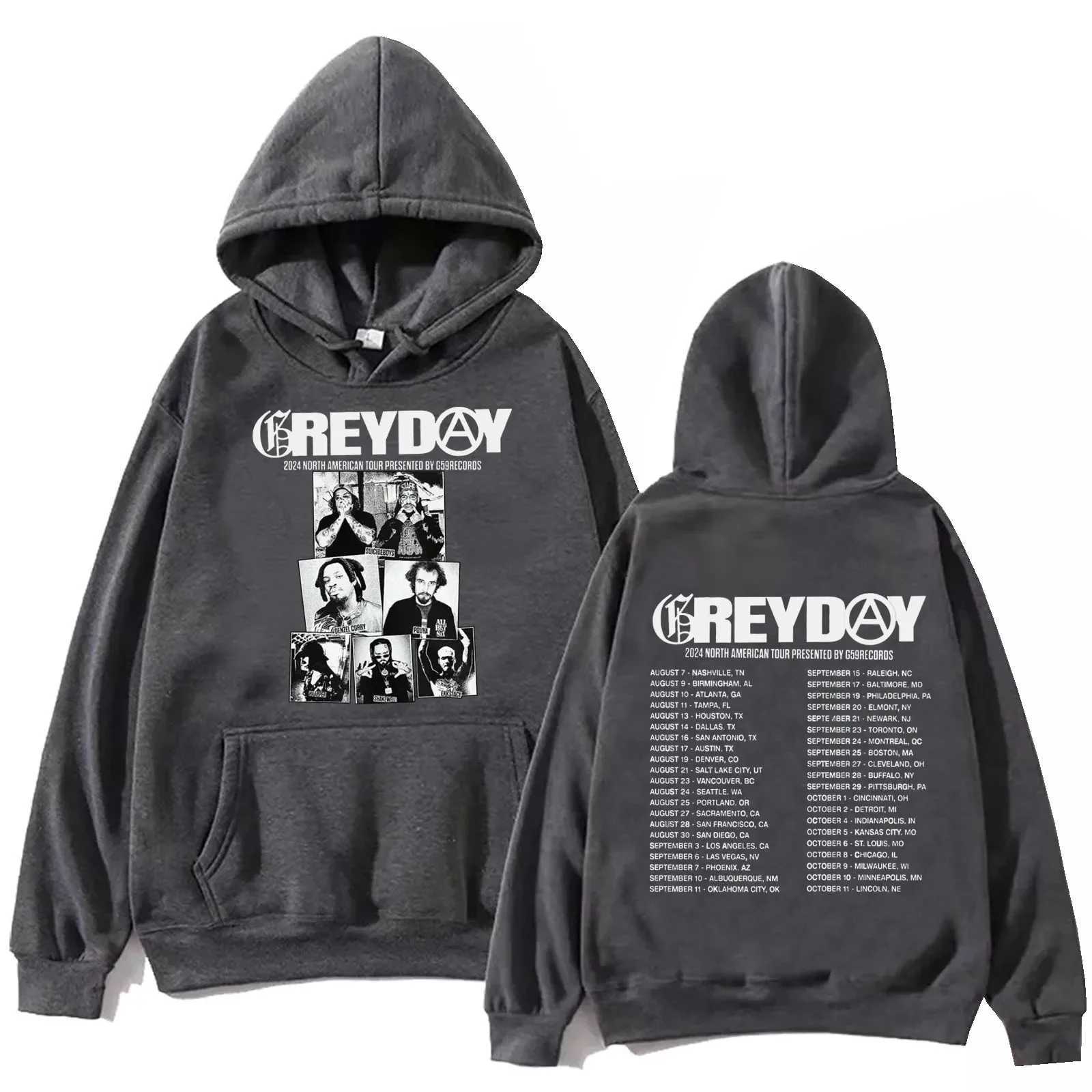 Suicideboys Grey Day 2024 Tour Hoodie Man Woman Harajuku Hip Hop Pullover Tops Sweatshirt Music Fans GiftX240909