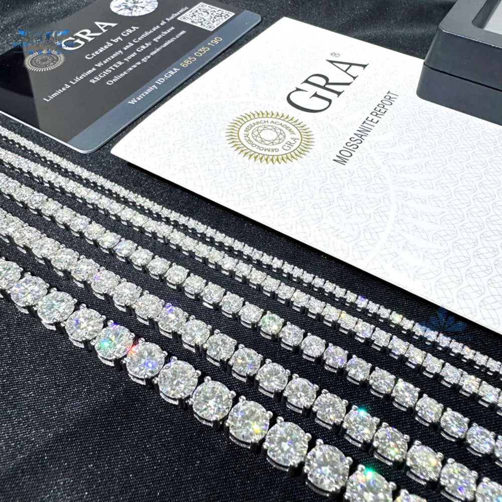 chain bracelets designer hip hop style gems chains unisex sterg sier iced out moissanite dia tennis necklace jewelry