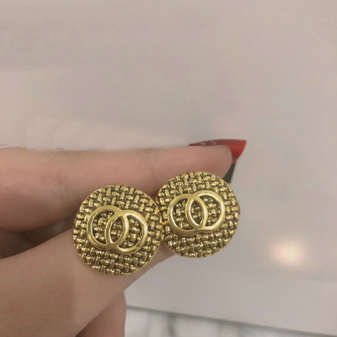 18K Gold Plated Designer Earrings Brand Letter Stud Women Crystal Rhinestone Pearl Earring Wedding Party Gift Jewelry Accessories