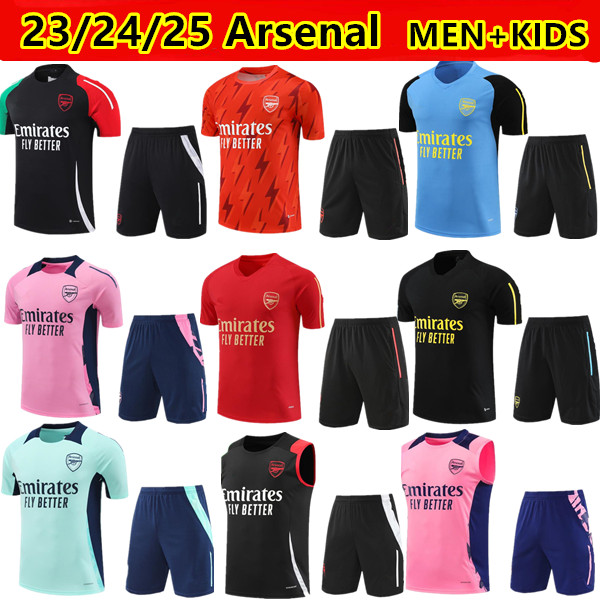 2024 2025 Arsenall PEPE SAKA short sleeve jersey tracksuit gunners training vest vest ODEGAARD THOMAS TIERNEY SMITH ROWE 24 25 Transport Men Kids kit