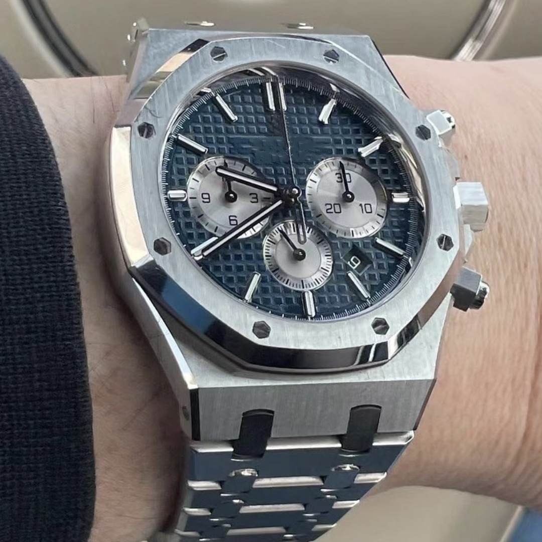 Watch Men 26331 Designer Watch VK Quartz Chronograph Movement 41mm Size 316 Steel Folding Buckle Luxury Watch Rubber Tree Watch High Quality montre