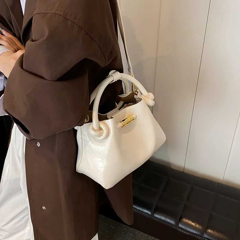 CMM Small PU Leather Drawstring Crossbody Bags for Women 2024 Winter Fashion Female Bucket Bag Lady Shoulder Bag Handbags