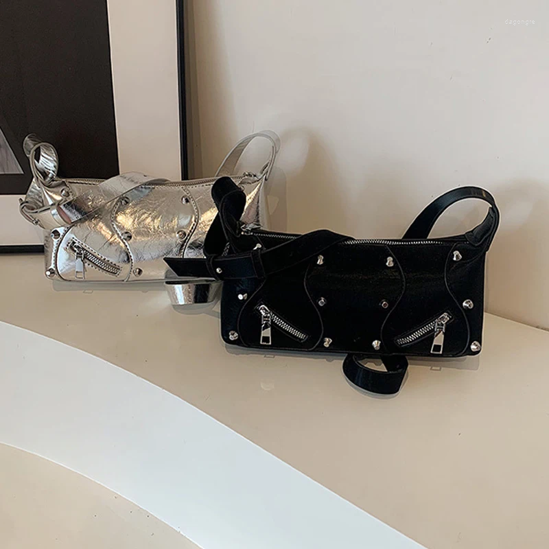 2025 NEW Shoulder Bags Rivets Design Small For Women Korean Fashion Female Crossbody Bag Lady Y2K Handbags And Purses