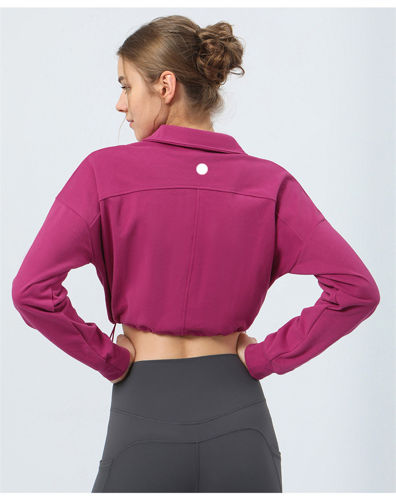 Women Pullover Half Zip Jacket High Collar Fitness Sports Sweater Outdoor Running Loose Womens Long Sleeve Sweatshirts 2390