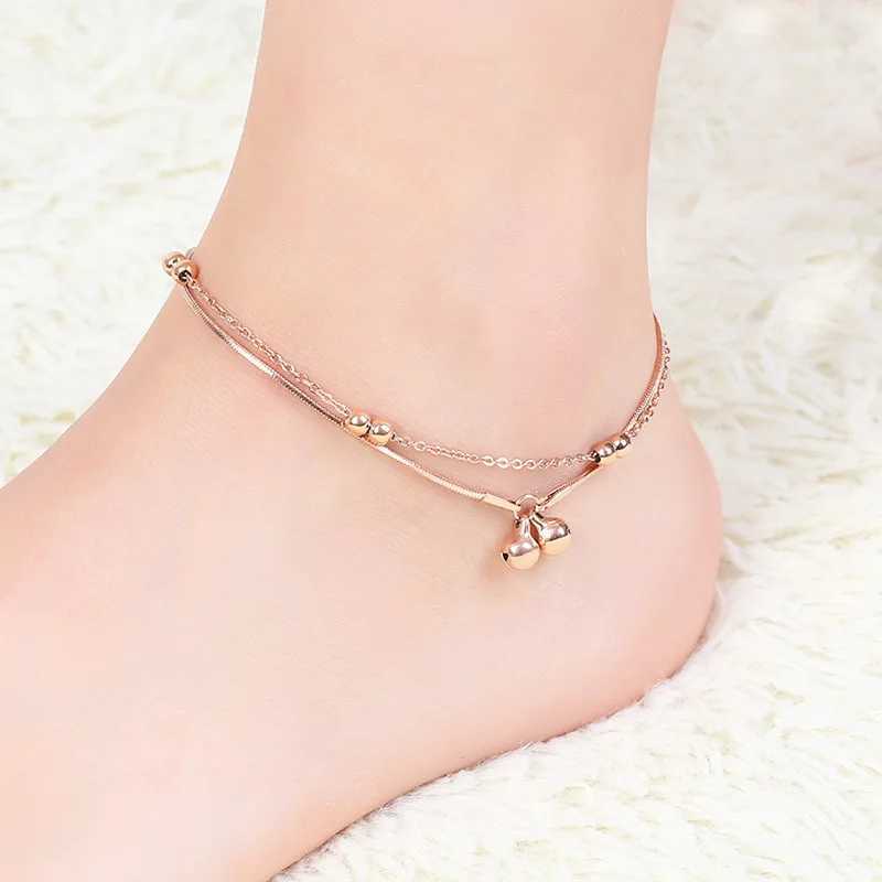Beaded anklet braclet stainless steel ankle bracelet leg anklets for womenX240909