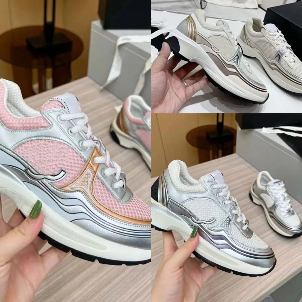 cc shoes chaussure men womens outdoor shoes platform sneakers designer shoes casual trainers sneakers for luxury trainer famous athleisure Silver Gold shoes