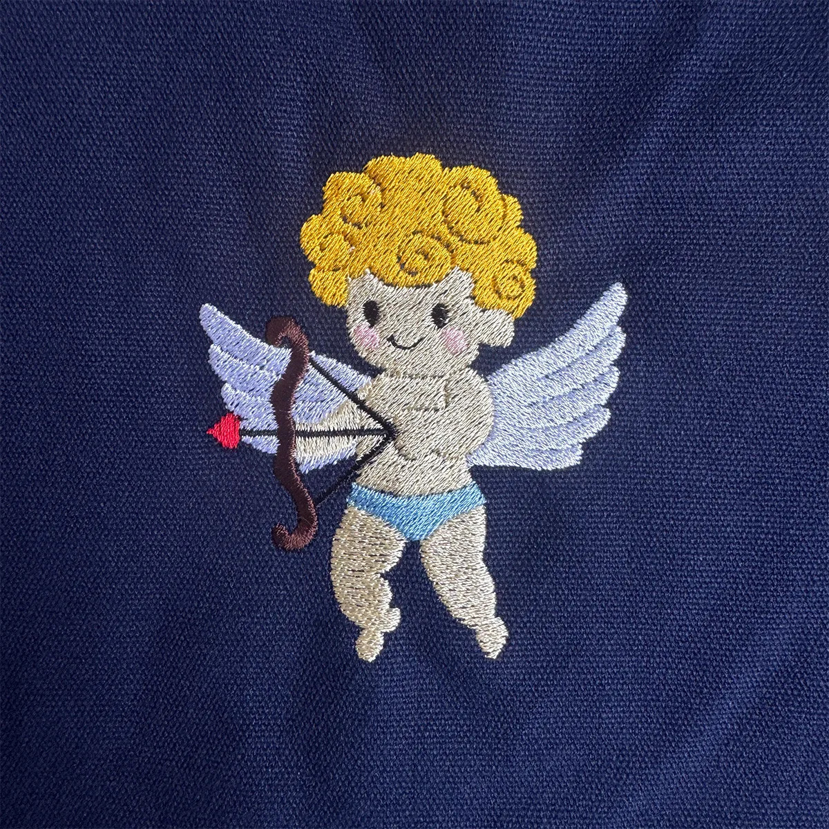 Cute Angel Embroidered Retro Style Canvas Reusable Tote Bags 80s 90s Street Shoulder Bags Ladies Casual Kpop Shopping Bags 240906