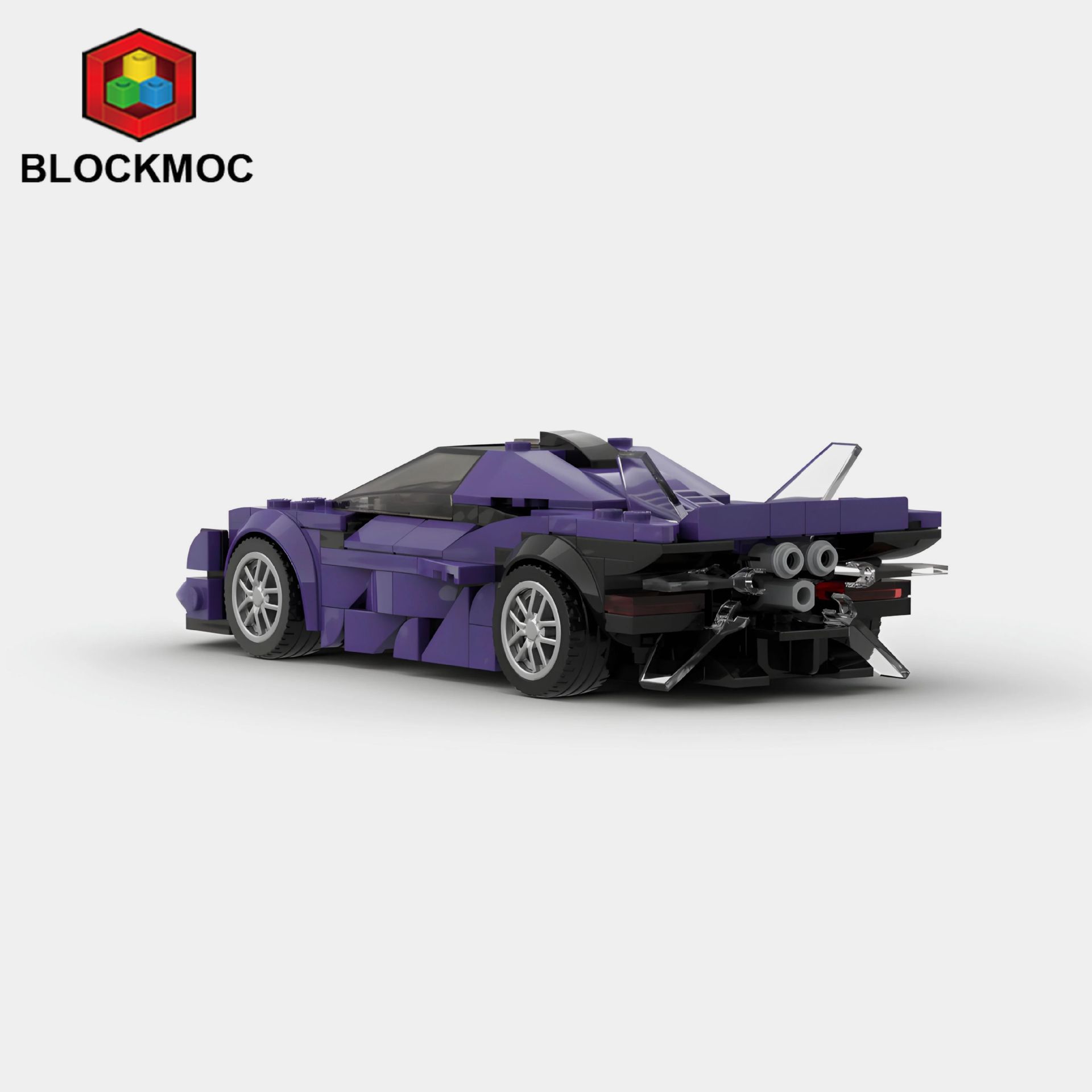 MOC Bricks EVO Speed8 Grid Car Supercar Build Tech Vehicle Speed Super Racing Block Garage Toy for Boys