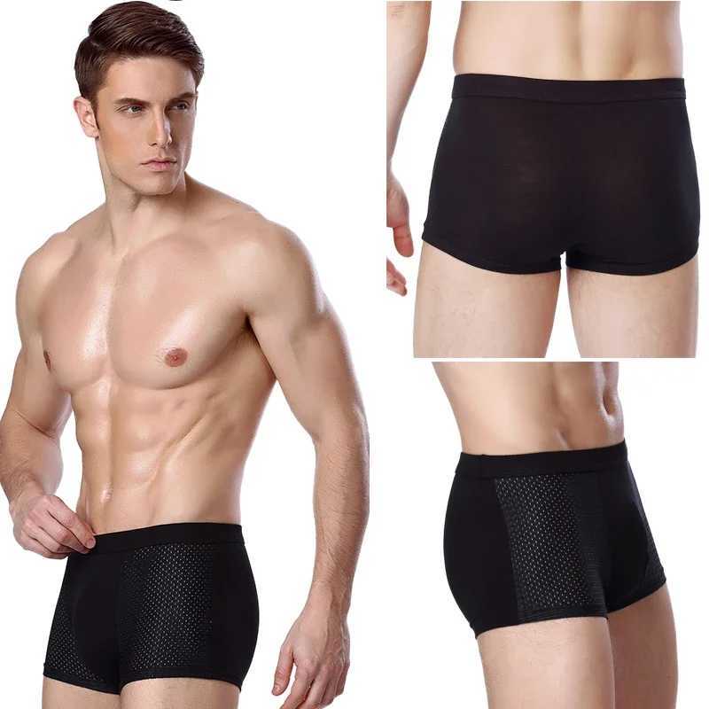 4pcs/lot Bamboo Fiber Mens Boxer Pantie Underpant plus size XXXXL large size shorts breathable underwear 5XL 6XL 7XL 8XLX240910