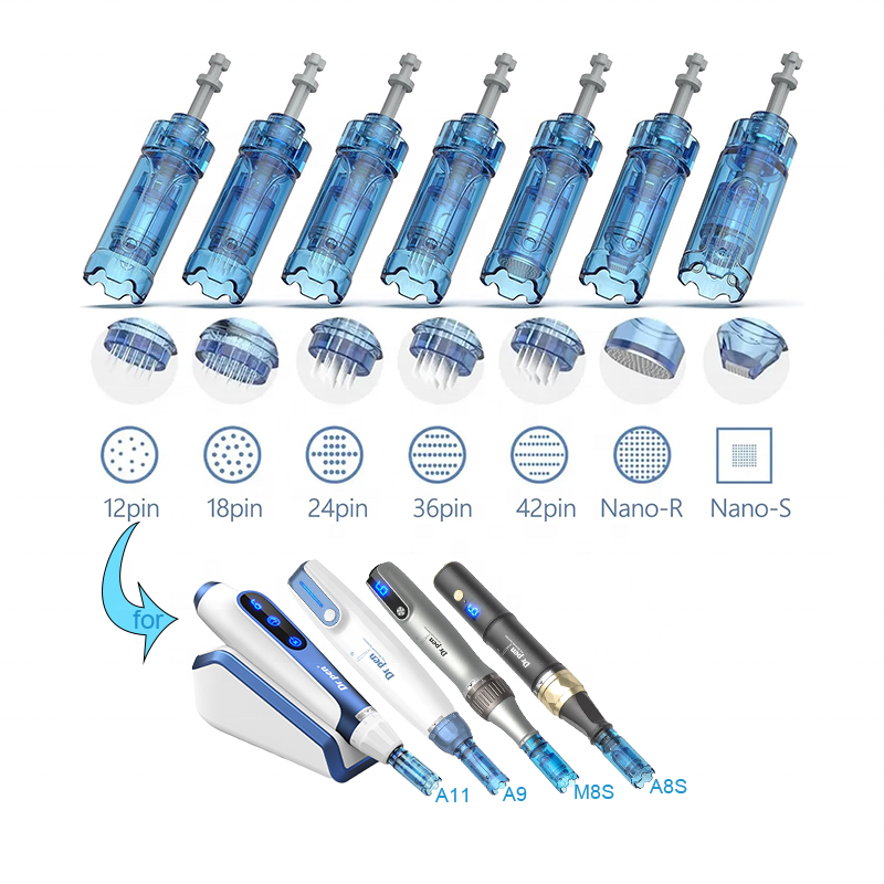 Dr.pen M8S A8S A9 A11 Needles Cartridge with Anti-backflow Function 3slots MTS Pen Cartridge Replacement Pins tatoo needle