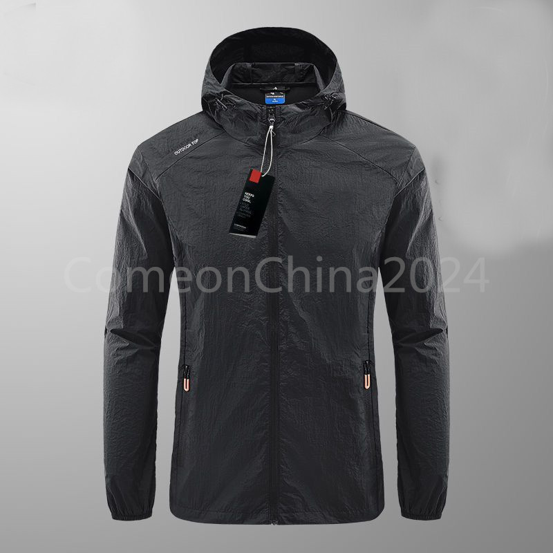 Fashion Brand designer Outdoor Sportswear Running Leisure Windproof Quick Drying Sprint breathable and UV resistant fishing Jacket Coat Zipper hoodies