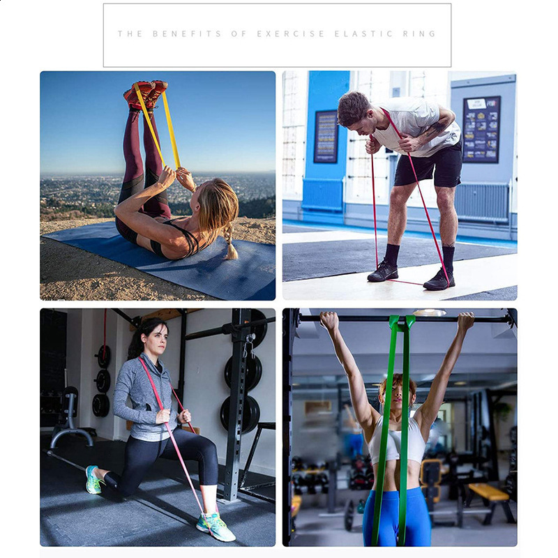 Resistance Bands Heavy Duty Latex Band Exercise Elastic For Sport Strength Pull Up Assist Workout Pilates Fitness Equipment 231012