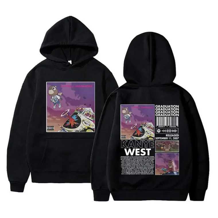 Rapper Graduation Printed Hoodie Mens Cool Streetwear Popular Hip Hop Casual Sweatshirt Oversized Casual ClothingXJ2500118