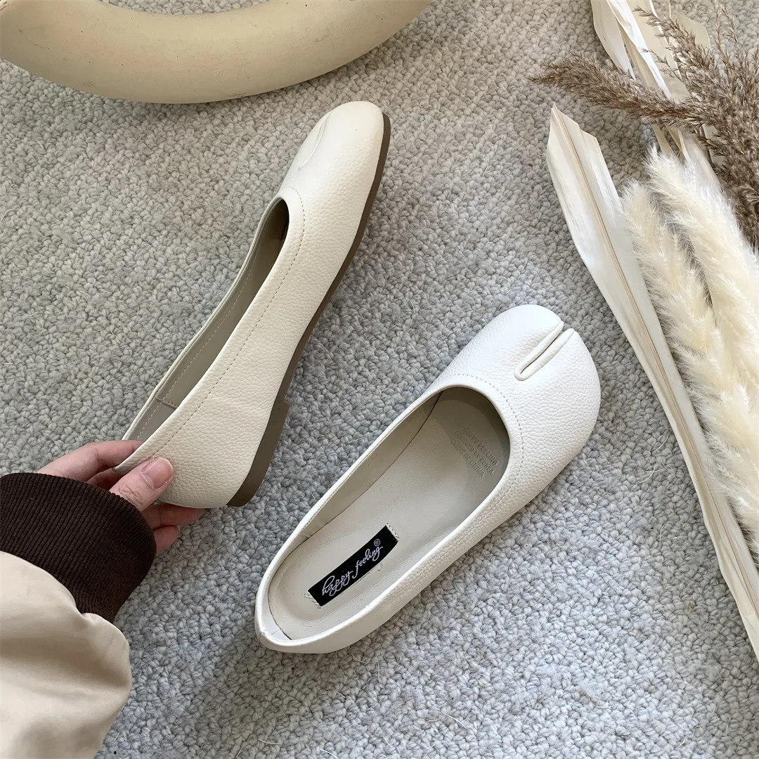 Bailamos Split Toe Flats Ballet Woman Slip On Loafers Soft Bottom Moccasins Tabi Ninja Women Casual Shoes Mujer 240906