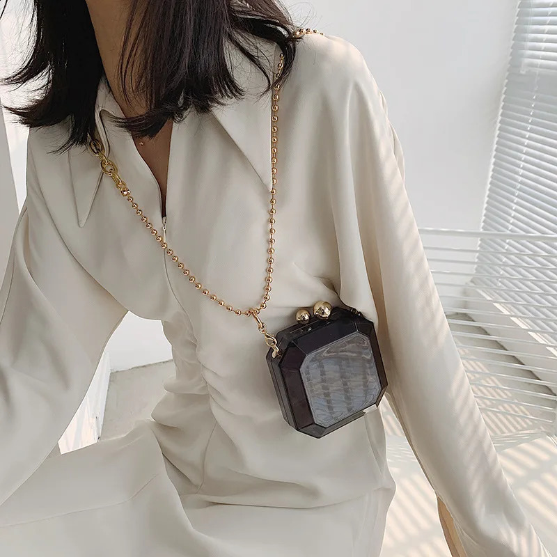 Transparent Evening Acrylic Box Chain Crossbody For Women Shoulder Purses And Handbags Ladies Party Clutch Bag 240906 a5e6