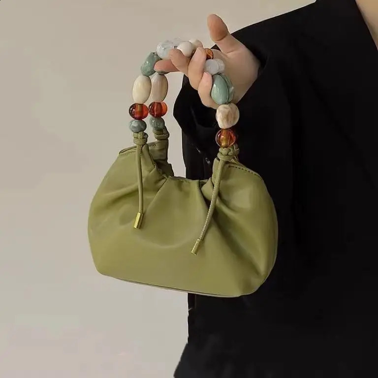 Original Beaded Cloud Bag Small Bag Womens Bag High end Fashion Handbag Single Shoulder Bag Crossbody Bag 240910