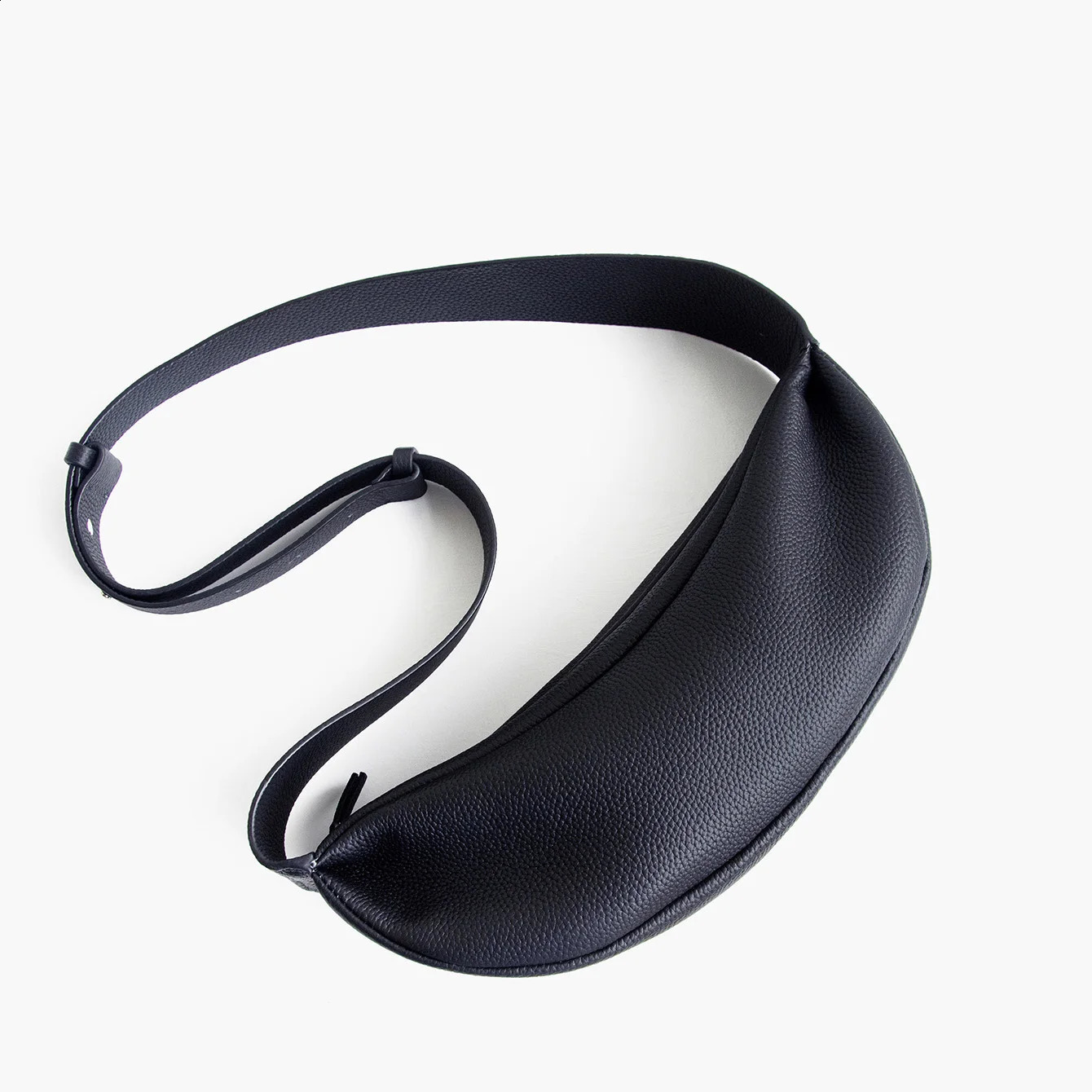 Donna-in Genuine Leather Cross-body Women Men Classic Casual Black Hobos Chest Bag Comfortable Wide Shoulder Strap 240906 8968 4