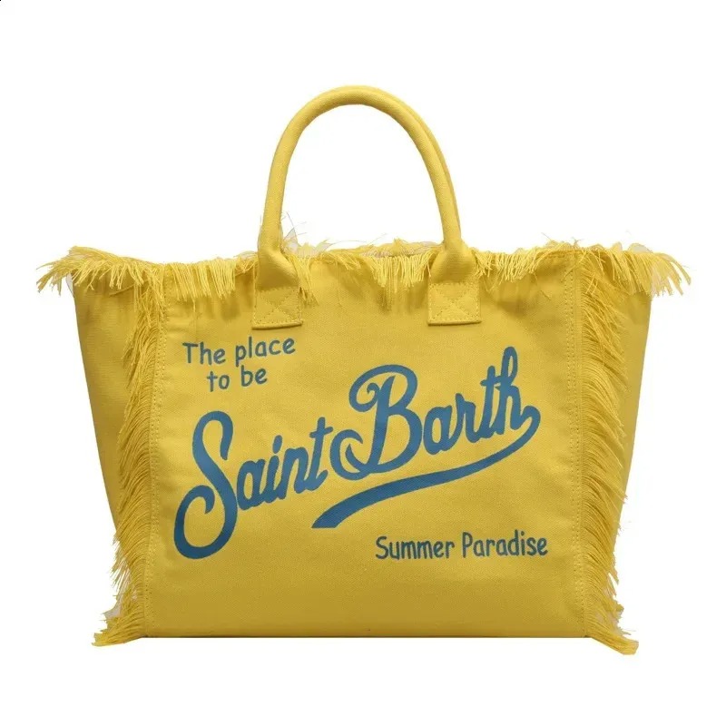 Denim Shoulder Bag With Fringe - Large Capacity Handmade Beach Tote New Free Delivery Designer Bag
