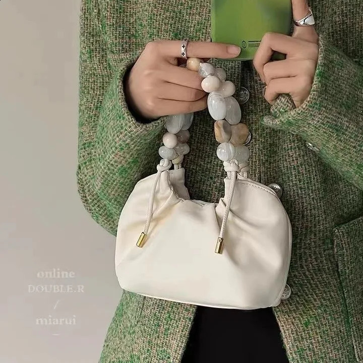 Original Beaded Cloud Bag Small Bag Womens Bag High end Fashion Handbag Single Shoulder Bag Crossbody Bag 240910