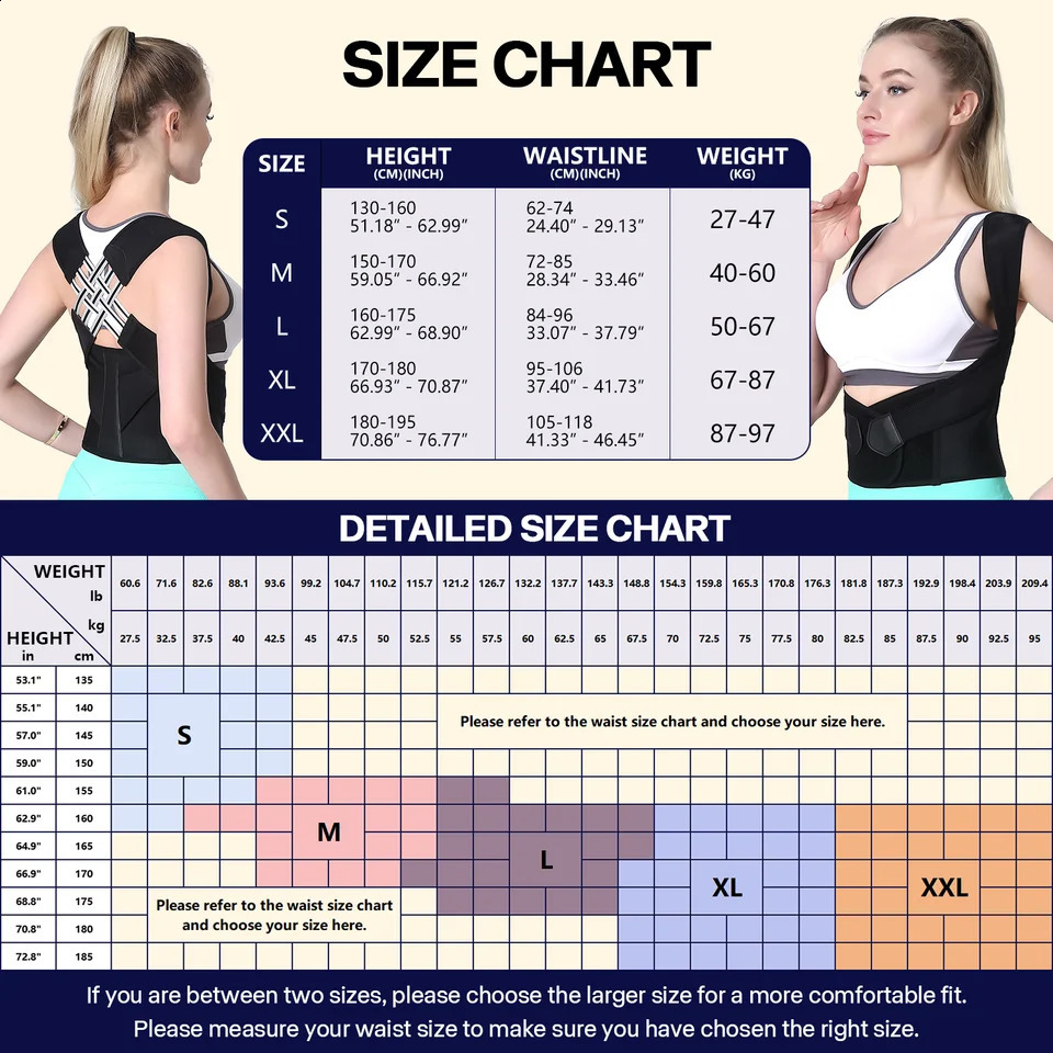 Drop stock adjustable back posture corrector womens belt can prevent looseness and relieve pain 240909