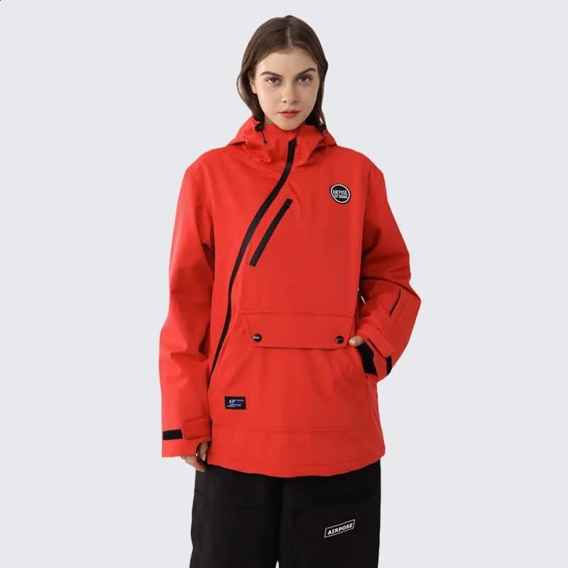 Womens warm and waterproof jacket windproof skiing jacket outdoor skiing bike camping winter purple 240906