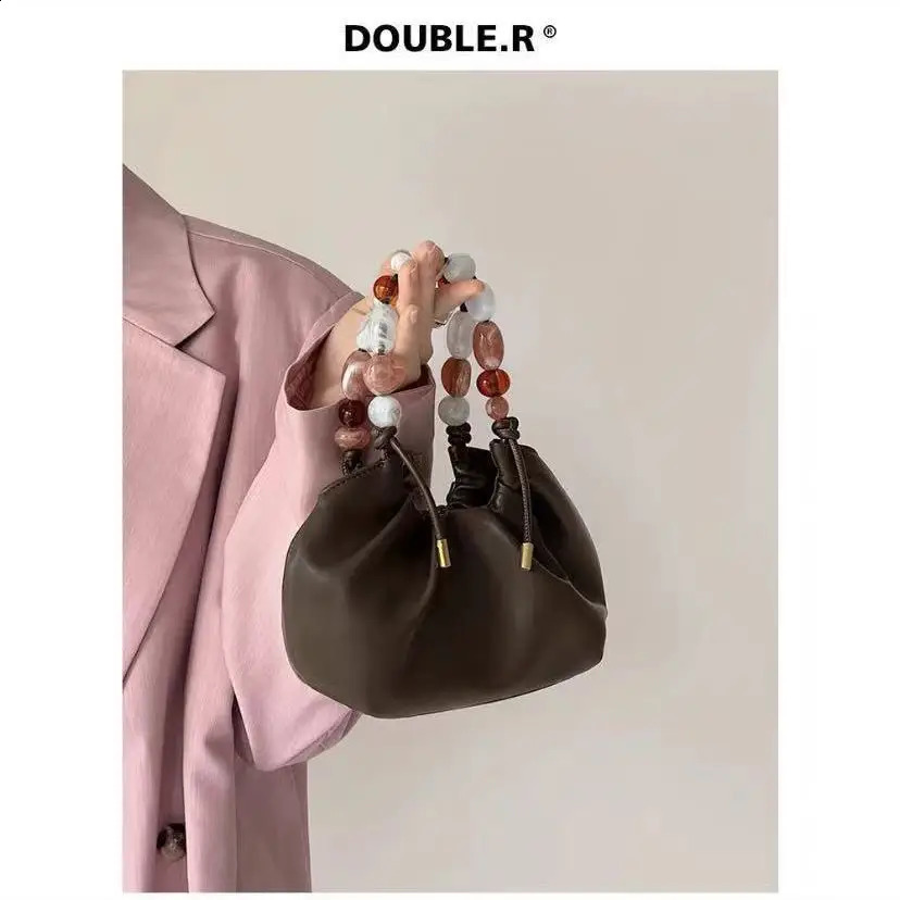 Original Beaded Cloud Bag Small Bag Womens Bag High end Fashion Handbag Single Shoulder Bag Crossbody Bag 240910