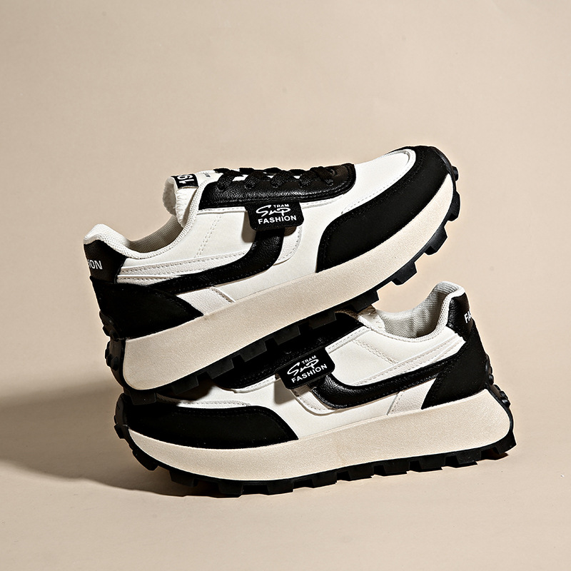 Women's Retro Running Shoes 2025 Autumn Edition - Thick Cushioned Sports Sneakers Korean Fashion Casual Footwear