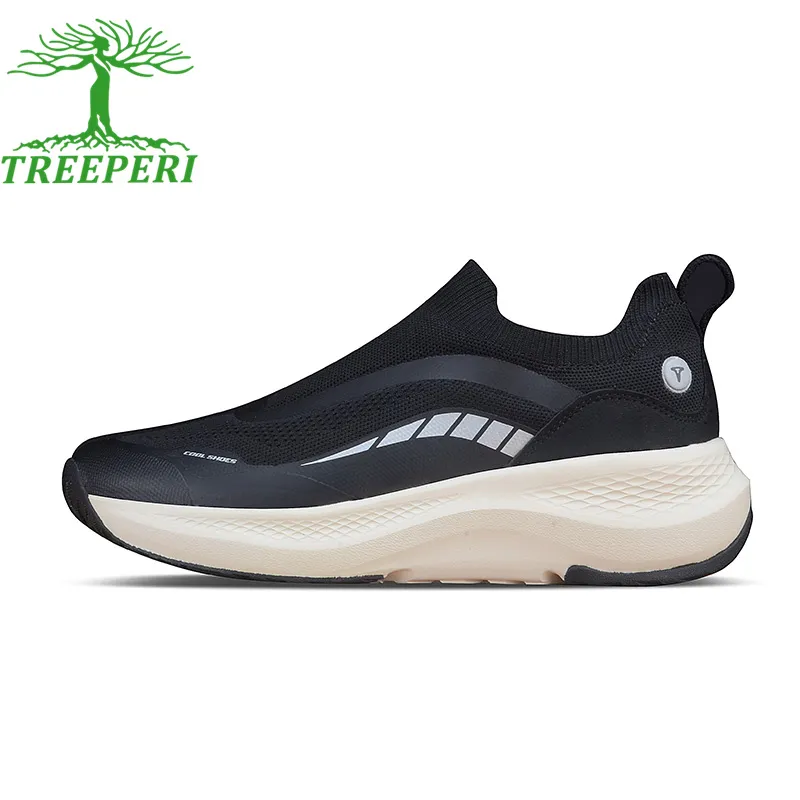 Designer Casual Shoes For Men Women TREPERRI T99 Slip on Sneakers Mesh Leather Sneaker Black White Clay Dark Grey Teal Sand Taupe Outdoor Mens Traiers