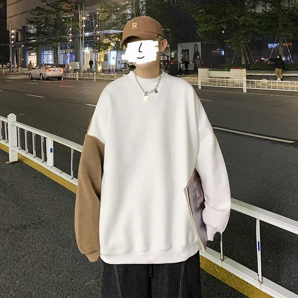 Harajuku Sweatshirts Designed Bear Pattern Streetwear Clothes Men Fashion Clothing Long Sleeve Shirts Casual Sweatshirts Men TopX2409