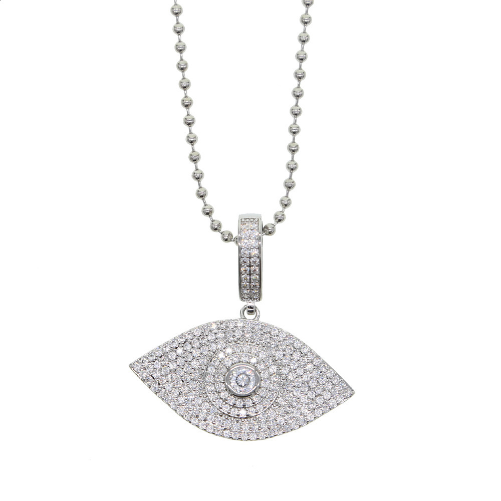 iced out bling 5A sparking cz cubic zirconia lucky pendant necklaces women men tennis chain beaded chain jewelry 201013