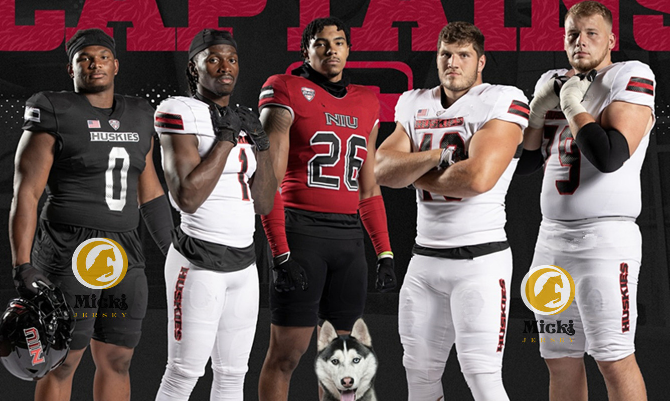 Northern Illinois Huskies Jersey 81 Grayson Barnes 49 Brock Lampe 11 Jalonnie Williams 80 Jake Appleget 54 Ivan Moore Jr. 61 Ben Gustafson NIU Jerseys Custom Stitched