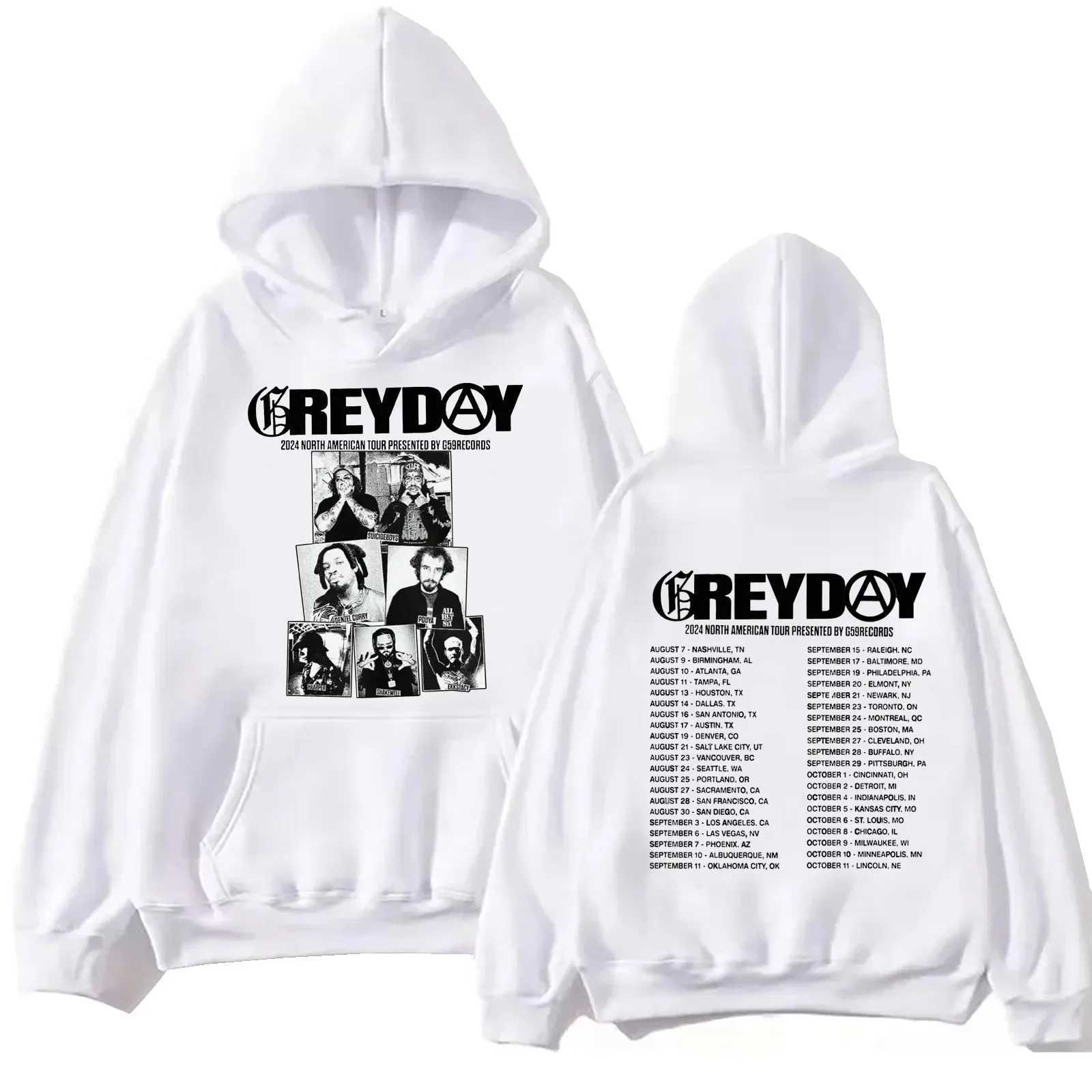 Suicideboys Grey Day 2024 Tour Hoodie Man Woman Harajuku Hip Hop Pullover Tops Sweatshirt Music Fans GiftX240909