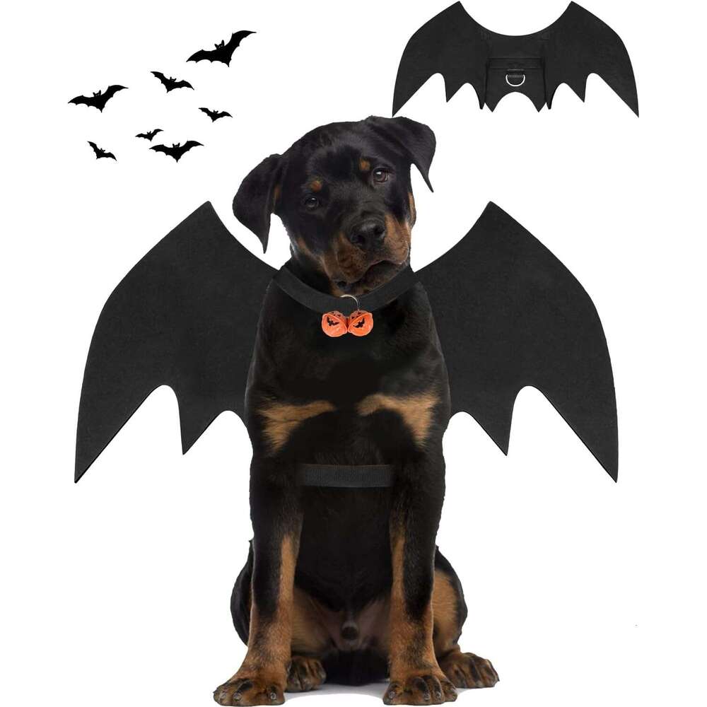 Bat Costume, Cosplay Party Dress Up Large Dog Black Halloween Little Wings Pet Costume Both small dogs cats are suitable