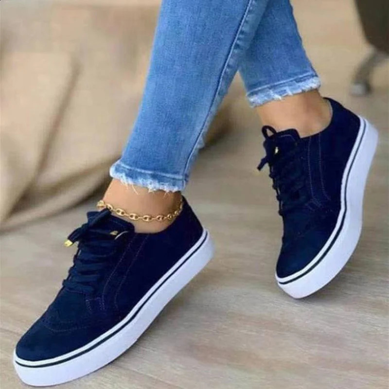 2024 Sports Shoes Womens Flat Casual Sports Shoes Spring Fashion Edition Lace Upward Walking Womens Shoes Zapatos De Mujer Plus Size 241008
