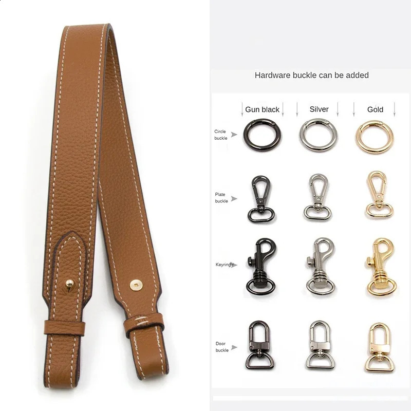 High Quality Genuine Leather Shoulder DIY Solid Color Cross Body Adjustable Belt Replacement Strap Bag Accessories 240904 bc0e 4