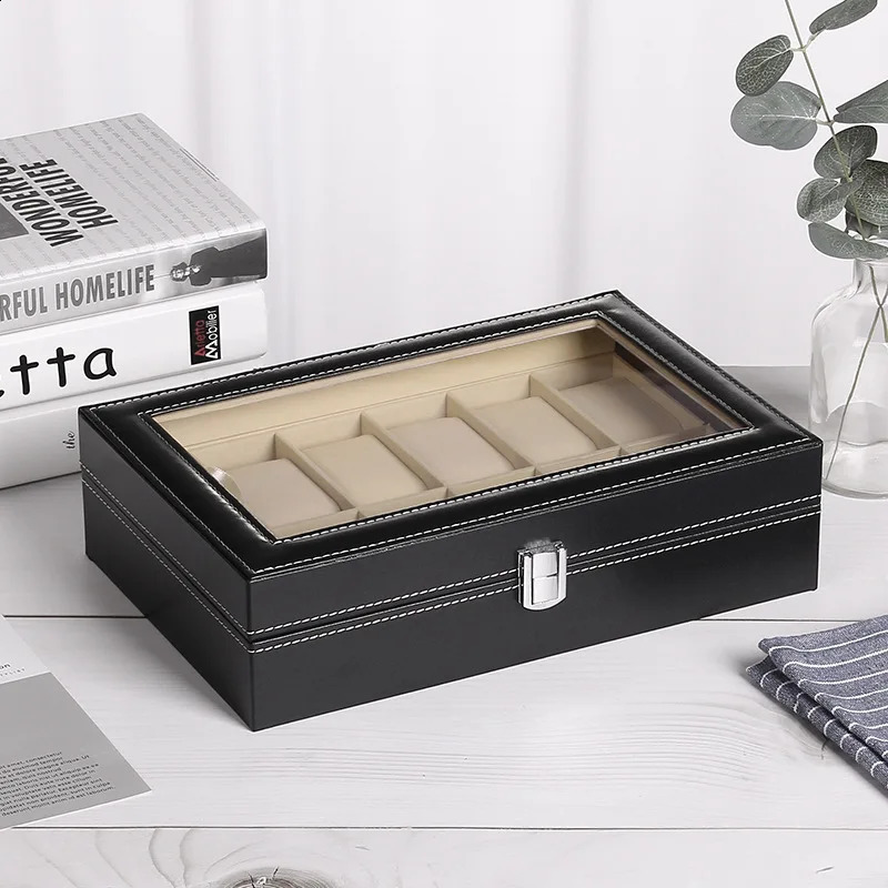 2/3/4/5/6/10/12 Girds Watch Organizer Boxes Watch Case Removable Watch Pillows Watch Box Organizer Gift for Loved Ones 240909