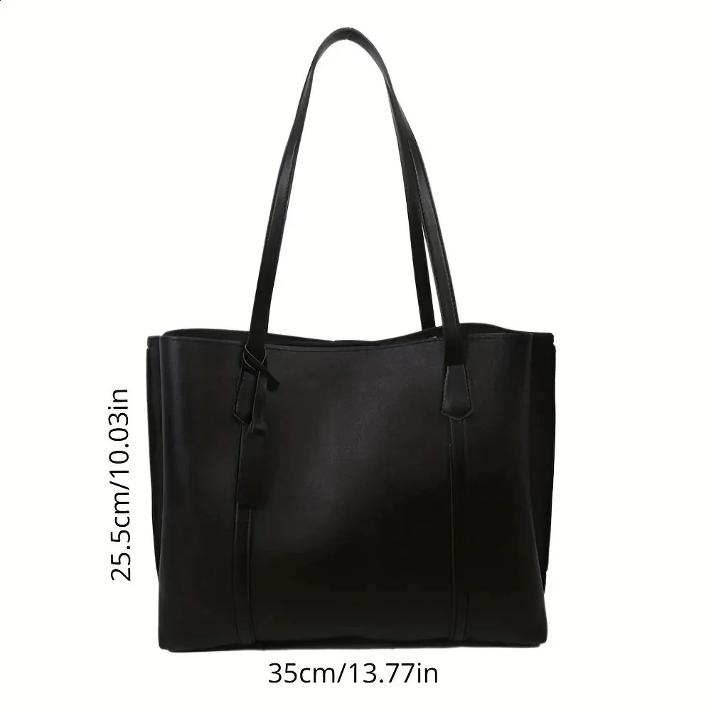 Korean Handbag: Women's Large Capacity Soft Leather Tote Bag, Casual Versatile Shoulder Bag - Lightweight For Daily Use New Free Delivery Designe
