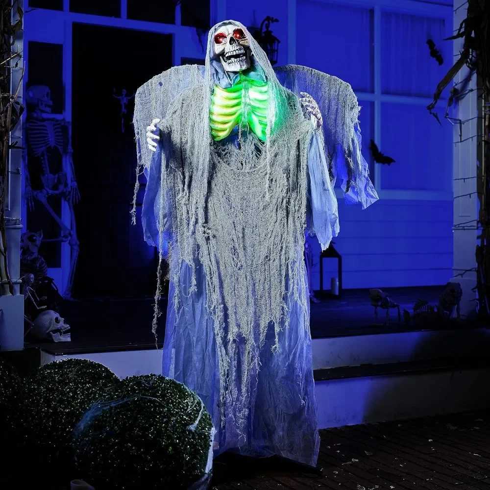 Halloween Reaper with Wings Life Size Skeleton Halloween Decoration Suitable for Courtyards Gardens Porches X240910